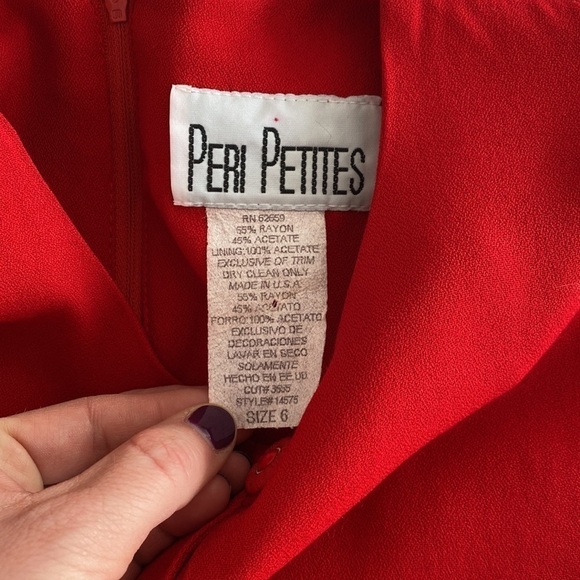 Vintage Peri Petites long red dress. - Picture 14 of 16